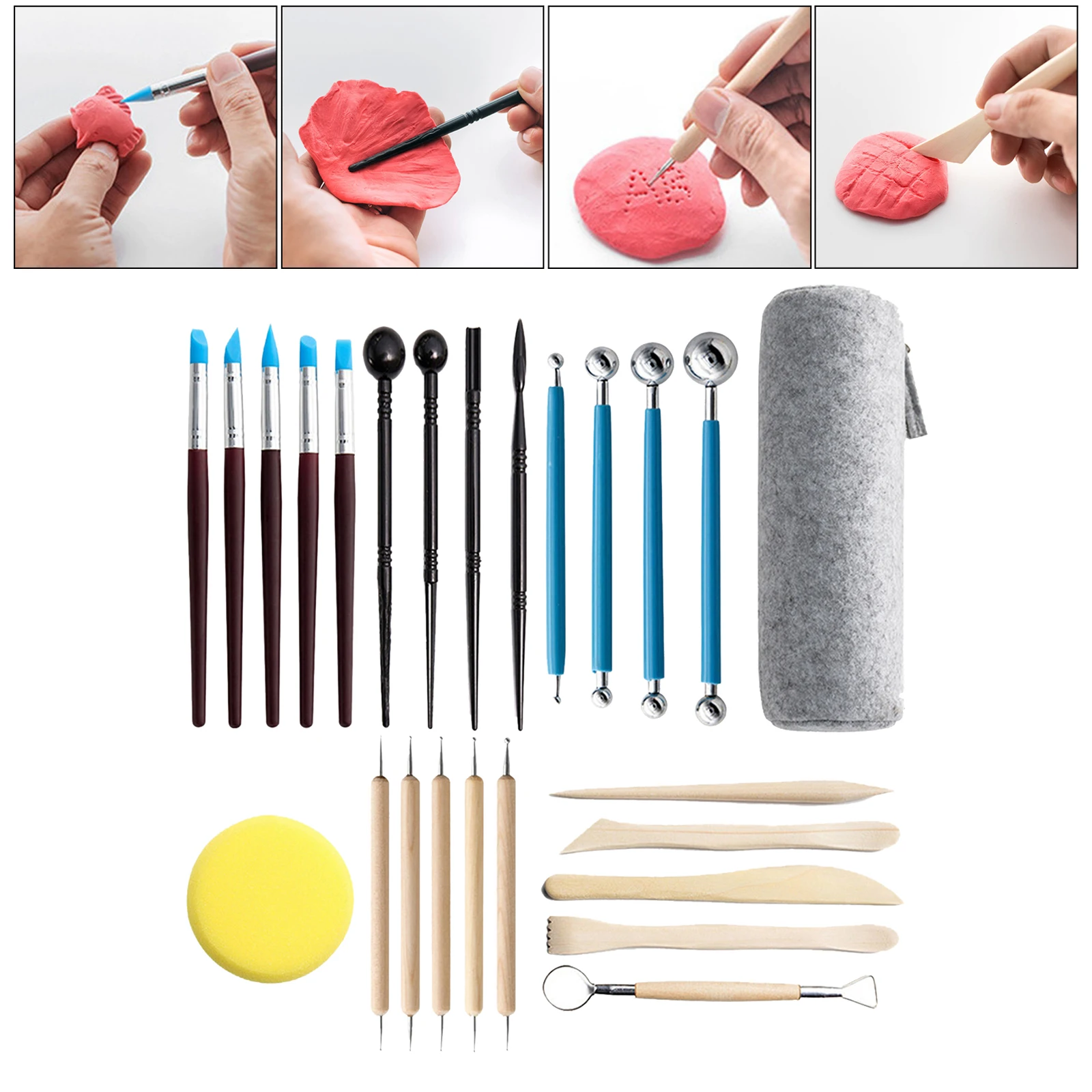 

25 шт. глиняных скульптур, инструмент Воск Резьба Керамика моделирование формировать поделки своими руками