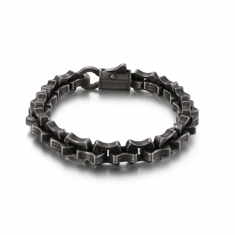 Браслет-цепочка мужской из нержавеющей стали золотистый/черный/матовый 22 5 см |