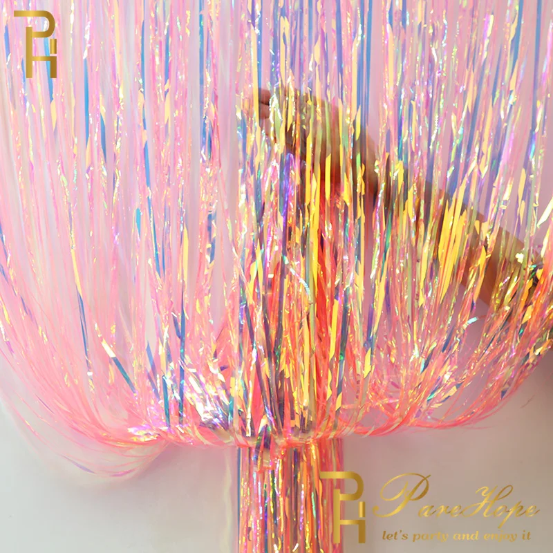 Фотофон для свадьбы 1/2/3/4 м великолепный фон с блестками прозрачная мишура