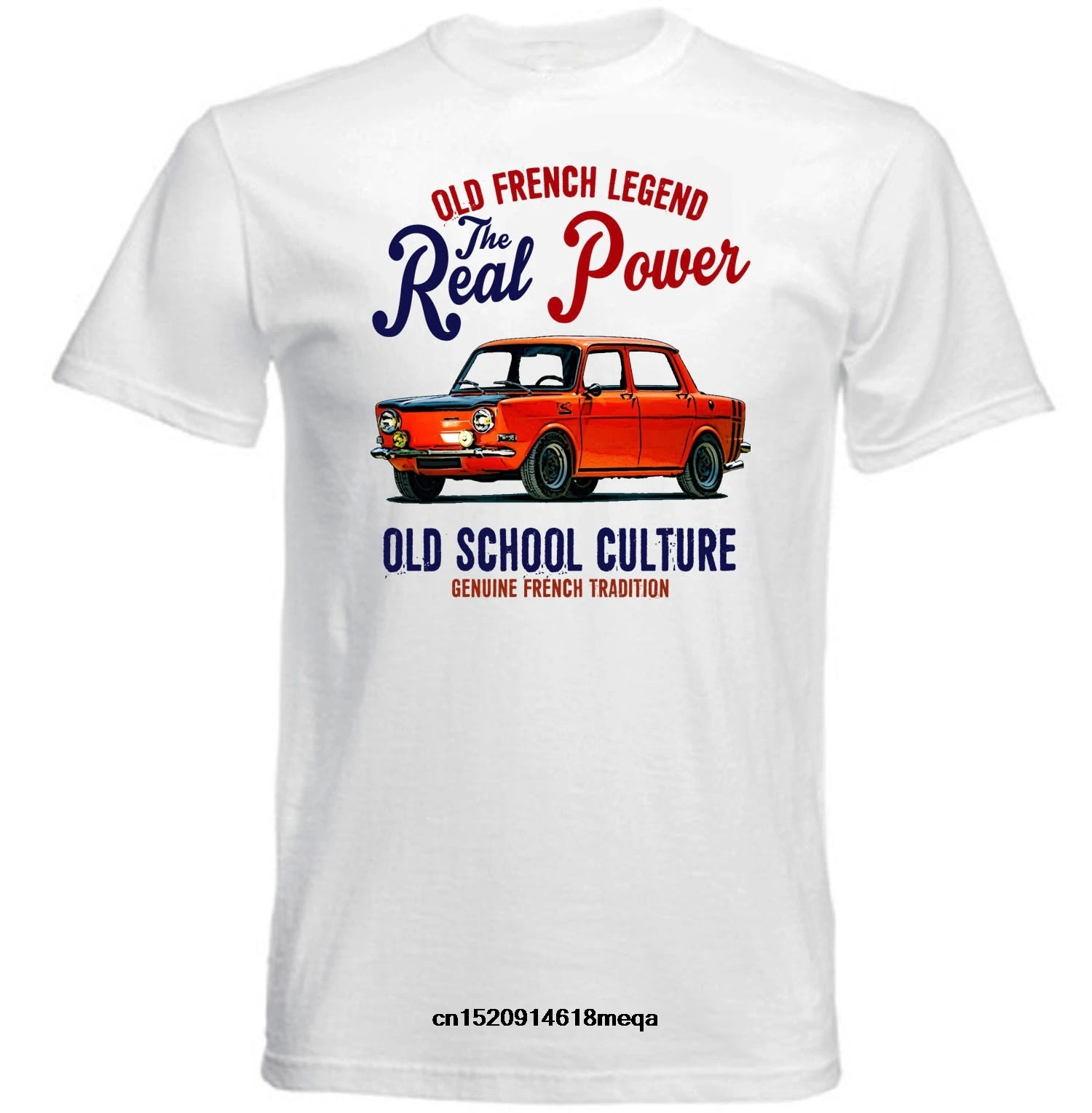 Футболка Винтаж французский автомобиля Симка эмблемой спортивной гоночной