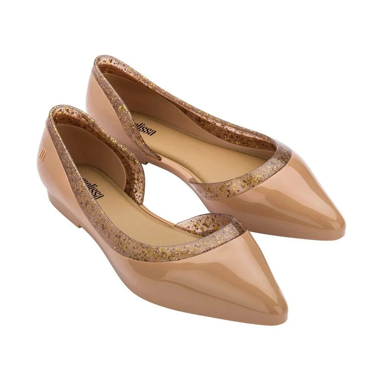 

2021 New Melissa Women Jelly Fashion Sexy Sandals Women Jelly Slippers Adult Melissa Female Flat Sweet Summer