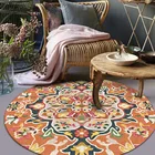 Круглая бархатная напольная подушка в этническом стиле с цветком мандалы в европейском стиле для спальни гостиной