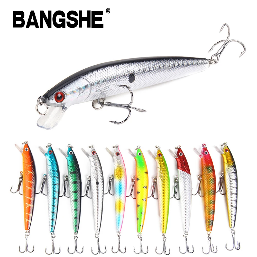 Высота каблука 10 см 7 г рыболовные приманки Minnow для 3D глаза из твердого пластика