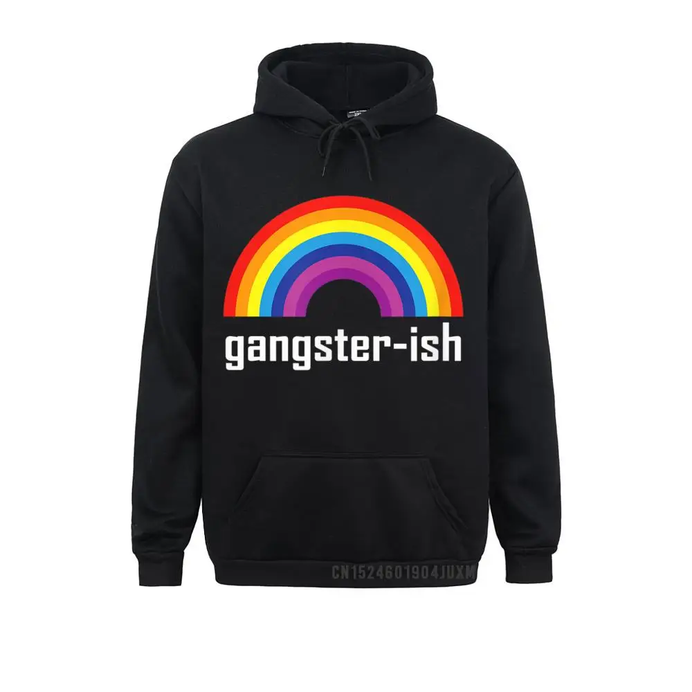 

Women Long Sleeve GANGSTER ISH Hooded Funny Gangster-Ish RAINBOW Meme Hooded Manga Sweatshirts Warm Hoodies Dominant Sportswears