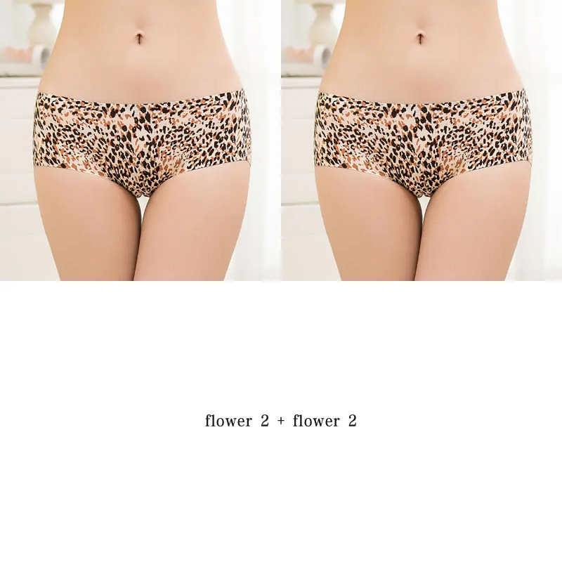 Option 5 2 шт сексуальное леопардовое нижнее белье для женщин M/L/XL низкая талия бесшовные ультра-тонкие комфортные трусики-брифы гладкая горячая распродажа - Цвет: Option 5