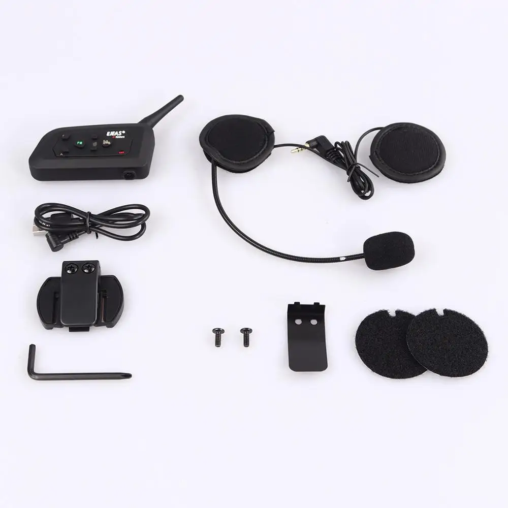 

EJEAS 2020 V4 Pro 1200m Bluetooth Motorcycle Bike Interphone 4 Riders Headset Speaker Intercom for KTM ls2 arai Helmet