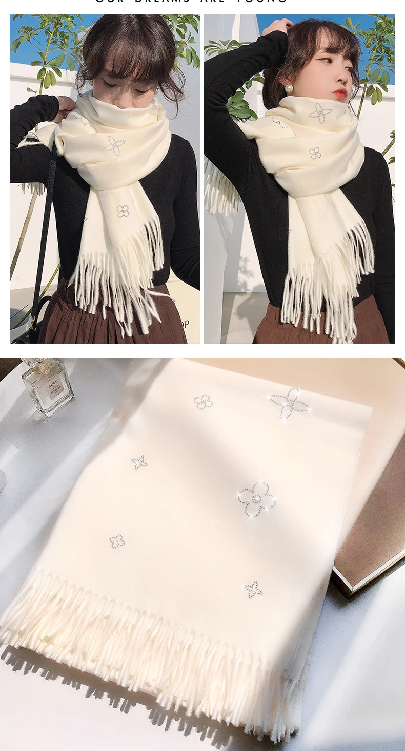 2021 Модный женский шерстяной шарф, женские кашемировые шарфы, широкие клетки, длинная шаль, накидка, одеяло, теплый палантин, Осень-зима от AliExpress RU&CIS NEW