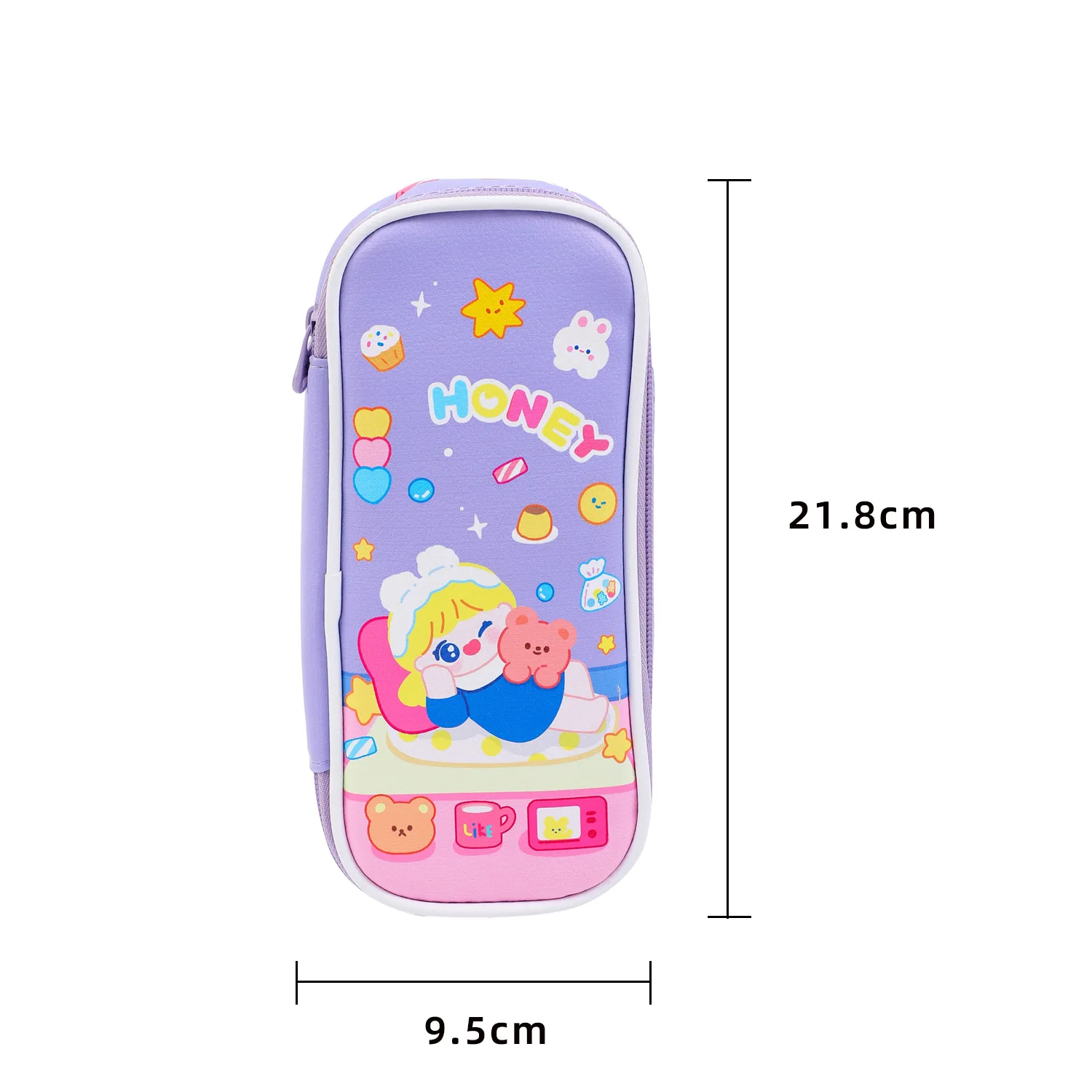 

Cartoon Kawaii Pencil Case Cute Bear Leather Korean Pencil Bag For Girls Kids Children Office School Supplie Japanese Stationery