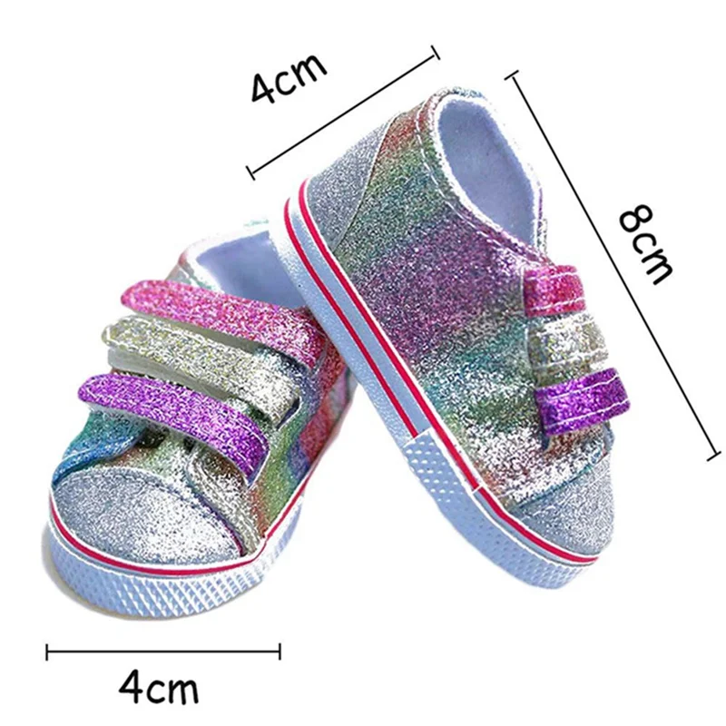 

Doll Clothes Shoes About 6 Cm Kitty Canvas Shoes For 18 Inch American 43Cm Baby New Born Doll Generation Girl Toy