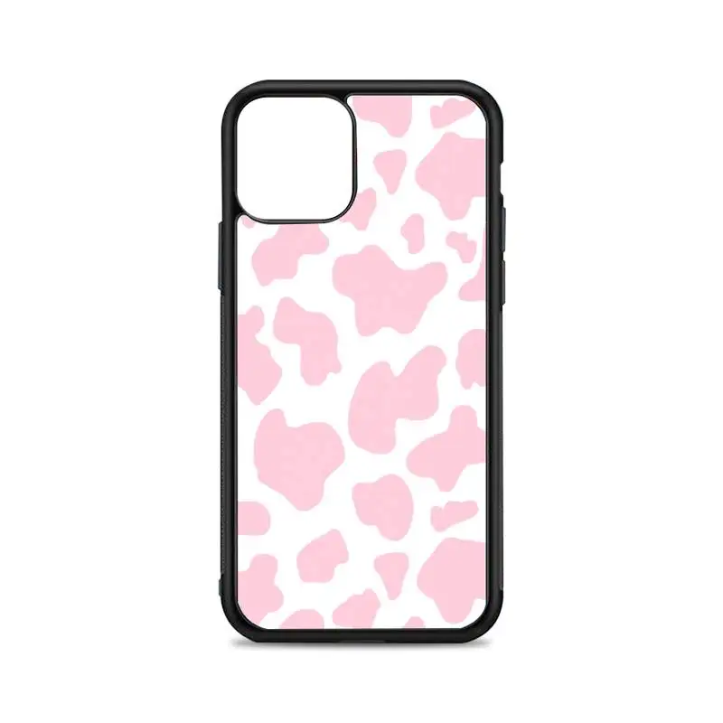 

Pink cow pattern Phone Case for iPhone 12 mini 11 pro XS Max X XR 6 7 8 plus SE20 High quality TPU silicon cover