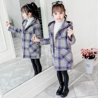girls babys kids coat jacket outwear 2022 long thicken woolen cloth warm winter autumn overcoat childrens clothing
