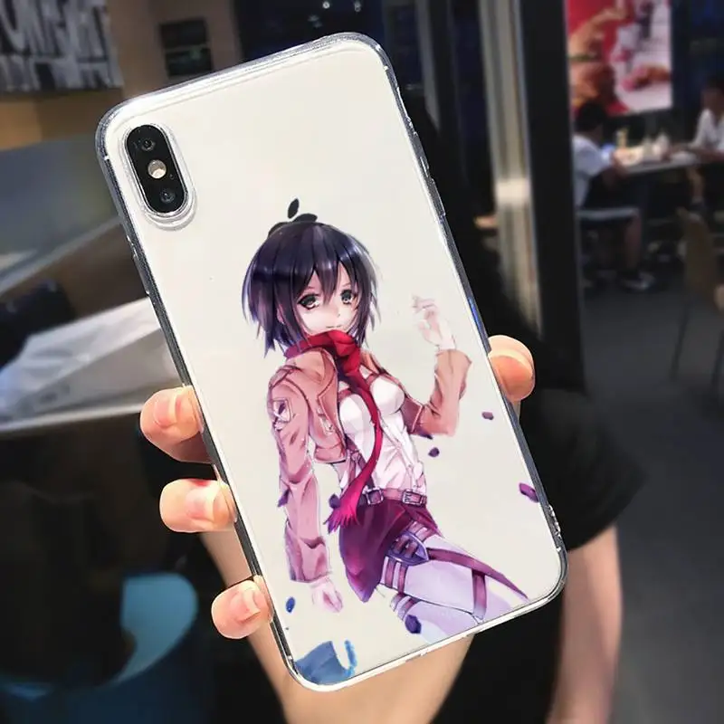 

Anime Japanese attack on Titan Phone Case Transparent soft For iphone 5 5s 5c se 6 6s 7 8 11 12 plus mini x xs xr pro max