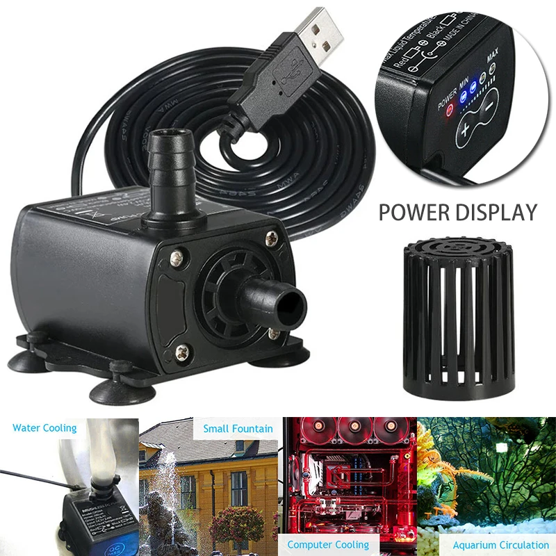 

Новый ультра-тихий мини USB DC 5V 4,8 W 300L/H без щеток насос для фонтана
