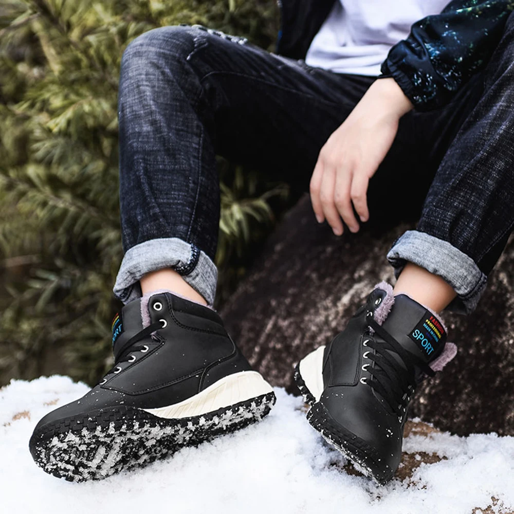 

Snow Boots Super Warm Winter Men Boots Leather Men Winter Work Shoes Men Military Army Ankle Boots for Men Botas Big Size