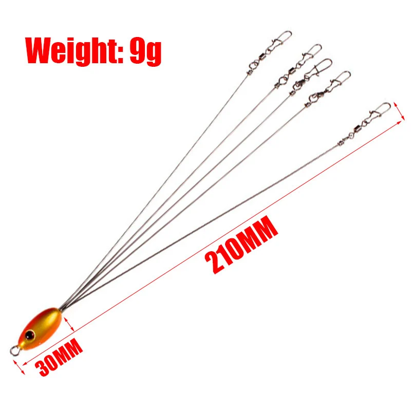 Хит продаж зонтик рыболовная приманка с 5 стрелками для ловли окуня поворотным