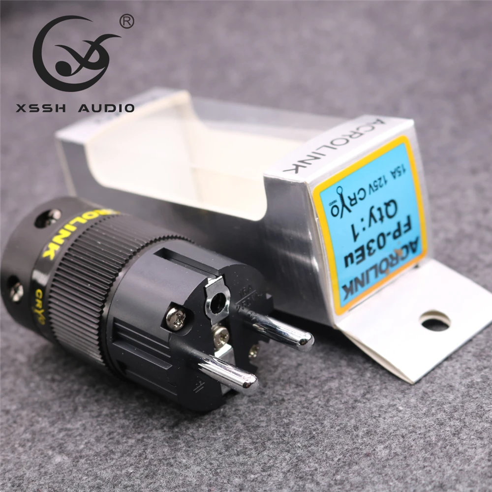XSSH аудио FP 03EU YIVO чистое медное покрытие родий EU Schuko Power Plug hifi Громкоговоритель