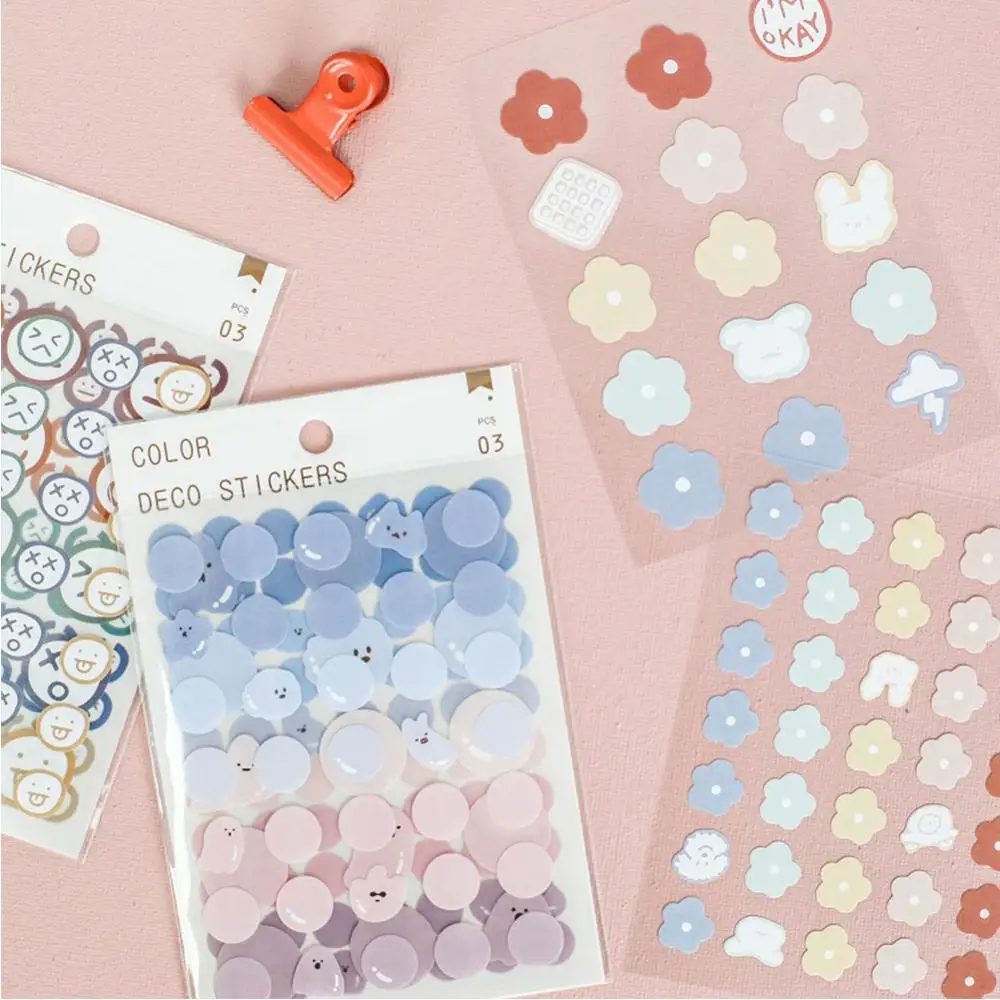 Цветочный журнал альбом для стикеров Morandi DIY Moods серии Kawaii Милая наклейка забавные