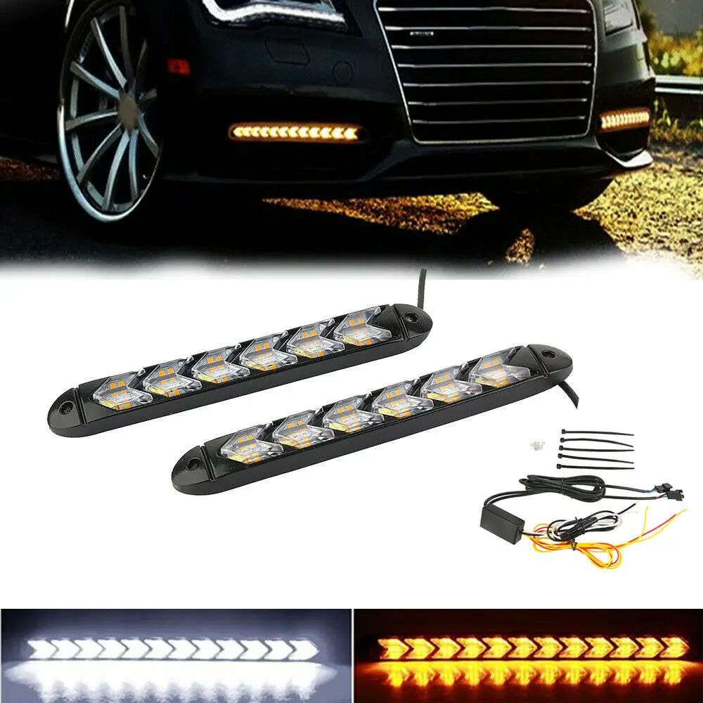 Fuleem 2 шт. Плавная Светодиодная лента с 6 светодисветильник светодиодный мигающая