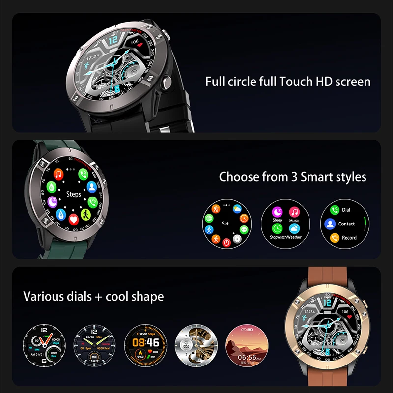 2021 мужские деловые Смарт часы Bluetooth напоминание о вызове Водонепроницаемый