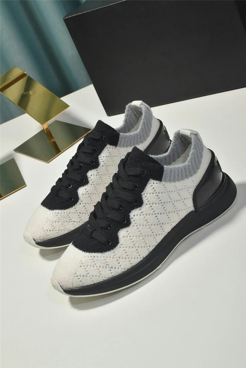 

2021 Spring And Autumn New C Star With The Same Fiber Elastic Color Matching Sports And Leisure All-match Women's Trendy Shoes