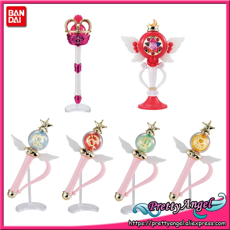 PretyAngel-Подлинная Bandai Gashapon волшебная палочка Сейлор Мун Шарм матроска в виде Луны на палочке и удилище Vol.4 набор(набор из 6 шт - Цвет: Part.4