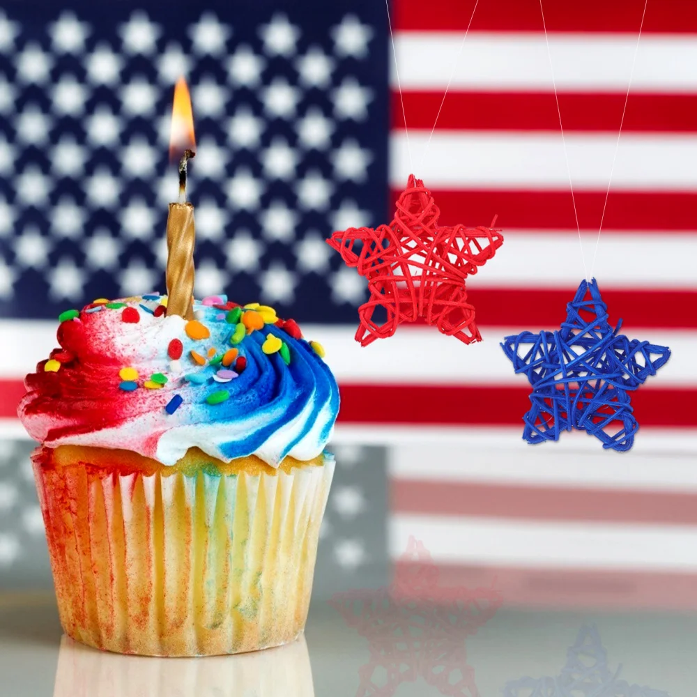 

15pcs Home Decorative Rattan Star Ornaments DIY Star Pendants Photo Props