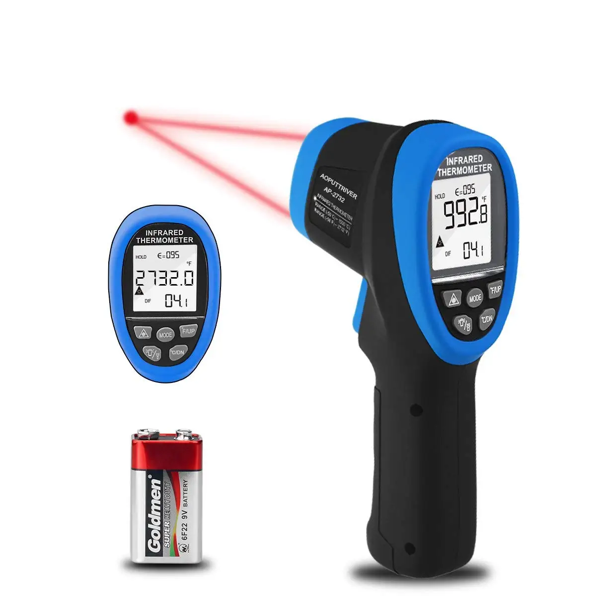 AP-2732 Double Laser Digital Infrared Thermometer Non Contact Temperature Meter Gun  -58- 2732Laser Termometro Pistola