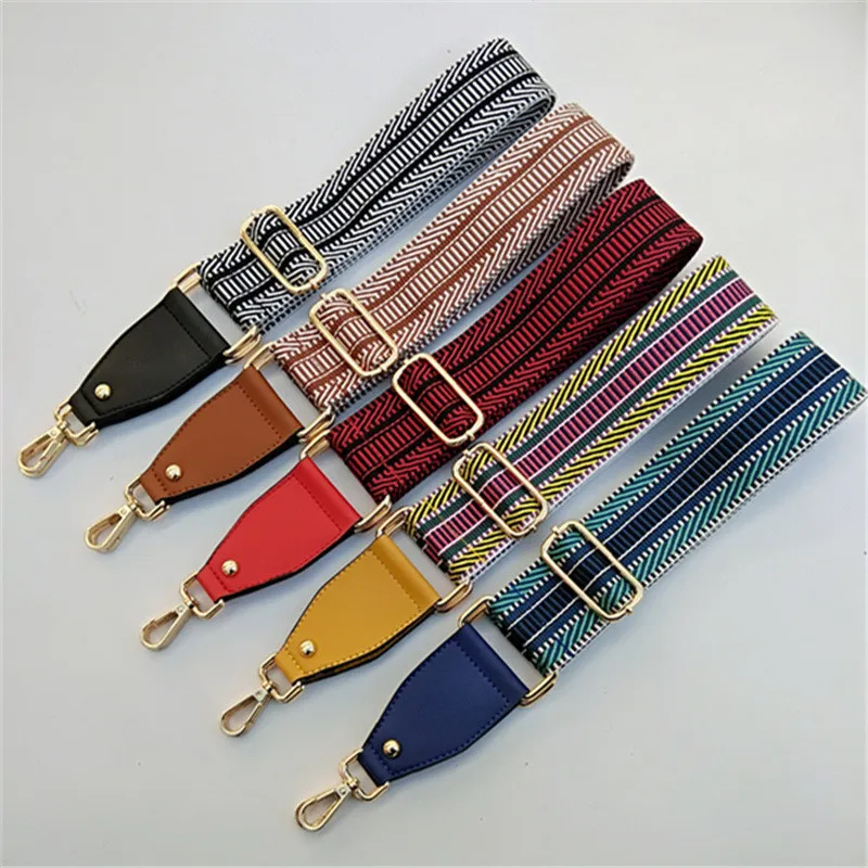 Нейлоновые цветные ремни для сумок аксессуары женских ремней радужная