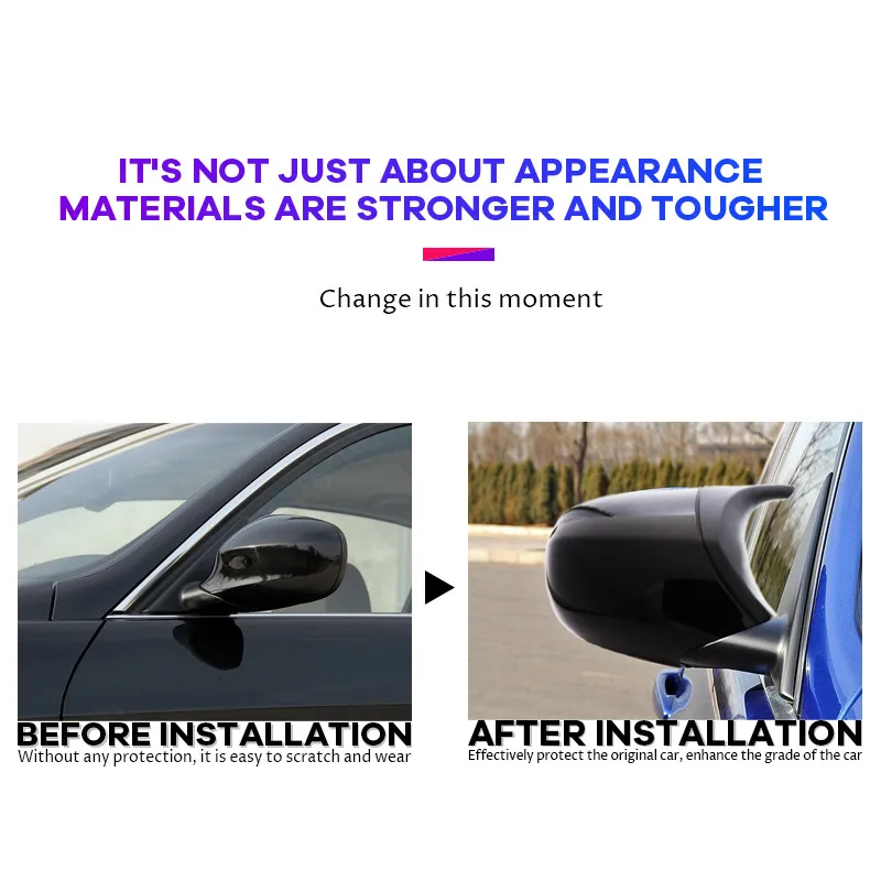 

car High quality Replacement Glossy Black Rearview Mirror cover Caps M style for 3 series E90 E91 LCI Facelifted Model 2009-11