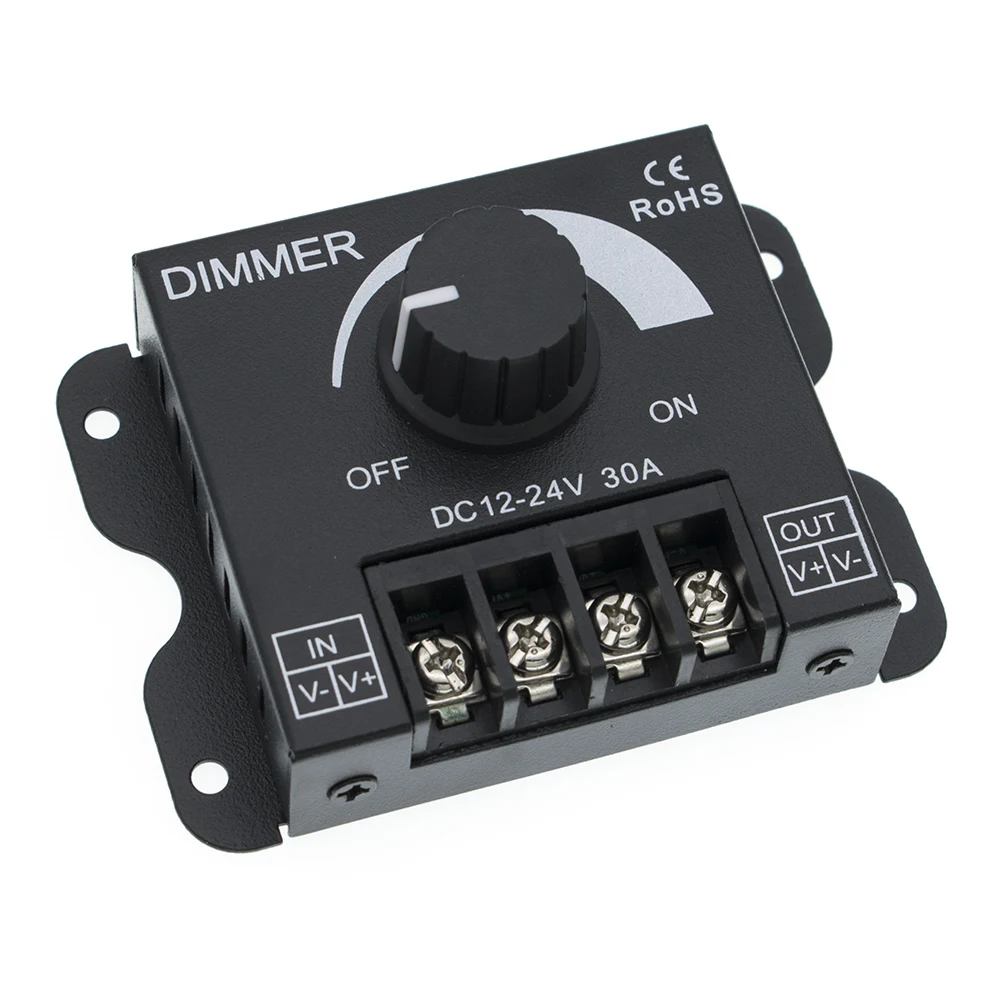 DC12V-24V светодиодный диммер 30A 720W 360W Регулируемый Яркость полоска лампы светильник