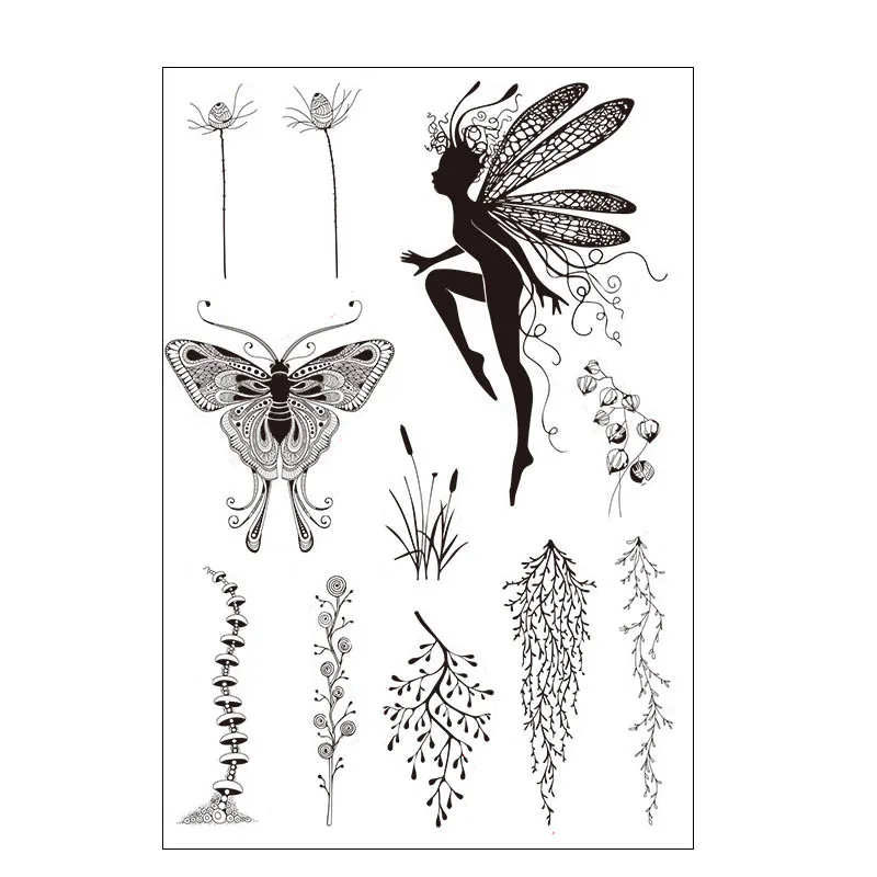 Бабочка Фея прозрачный чистый силикон штамп/печать для DIY Скрапбукинг/фотоальбом
