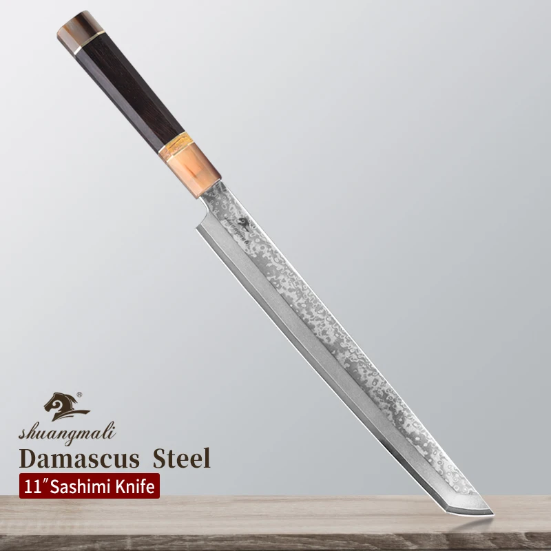 Японский нож сашими 11 дюймов 33 слоя из дамасской стали поварские фильтрующие