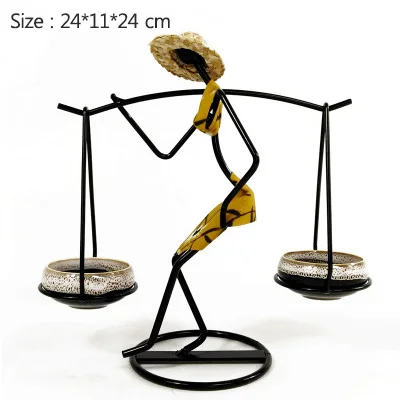 Yellow-Flower Cloth Strongwell Nordic Take Burden Teenage Girl Iron Flower Stand Flower Pot Potted Plants Desktop Home Decorations Birthday Gift - Color: Yellow-Flower Cloth