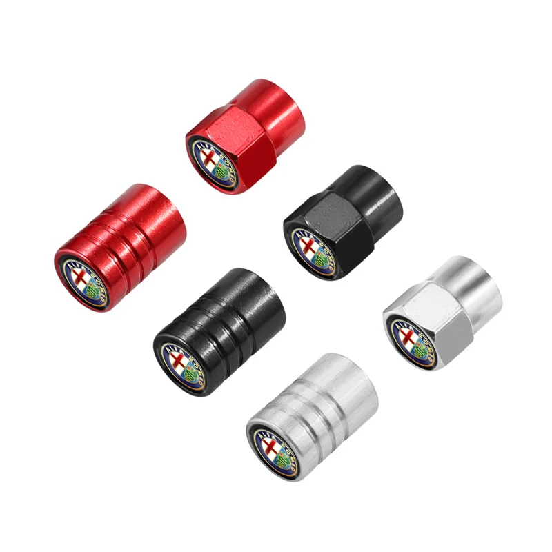 Колпачки клапанов автомобильных шин 4 шт. алюминиевый воздушный клапан для Alfa Romeo