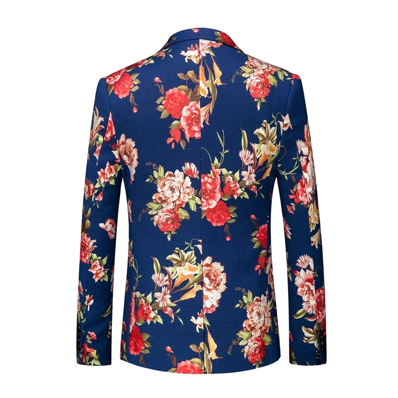 Мужской костюм с цветочным принтом YUNCLOS Свадебный и вечерние костюмы из 3