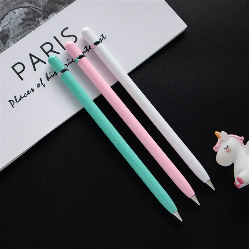 

1Pcs Unlimited Eternal Pencil Without Ink Writing Metal Pen Stationery Pencil Long-lasting Writing Signature Pen School Supplies