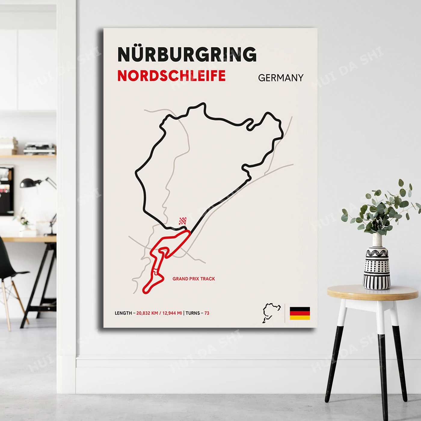 

Nürburgring Nordschleife Art F1 Formula Racing Circuit Art Print/Poster
