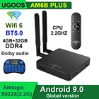 1000M Lan Dolby Youtube Google 4 ГБ 32 ГБ DDR4 2,4G 5G Wi-Fi 6 BT 5,0 4K Amlogic S922X 2,2 ГГц Android 9.0 ТВ-приставка Ugoos AM6 AM6B PLUS