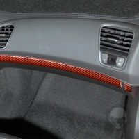 3pcs genuine carbon fiber car dashboard passager side panel frame cover stickers for chevrolet corvette c7 2014 2019