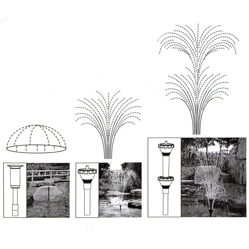 9 шт. маленький набор сопла для фонтана насадки пруда погружной насос