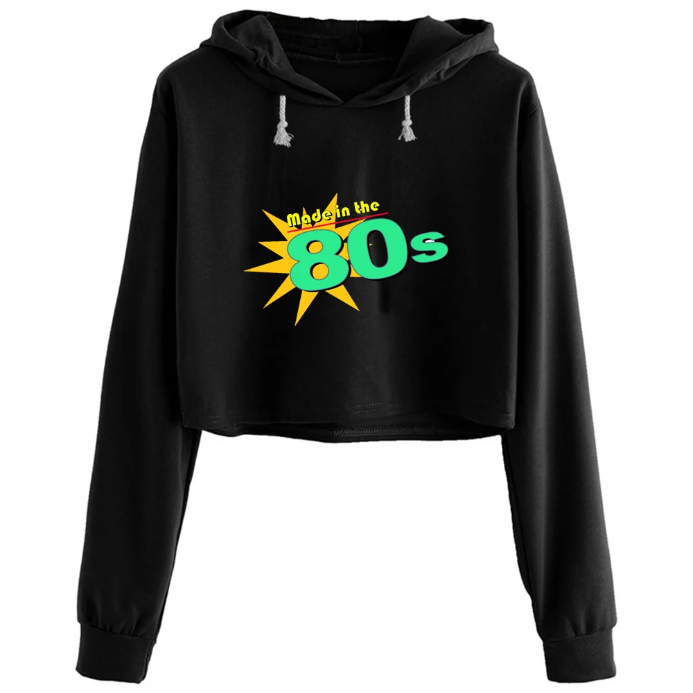 

Кроп-Худи женское в стиле 80-х, Y2k Kawaii Goth Grunge, пуловер для девочек