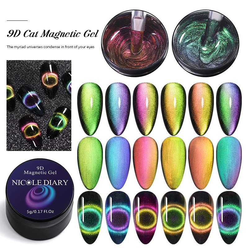 Магнитный 9D кошка УФ гель для ногтей Nail Art Лаки к требованиям заказчика