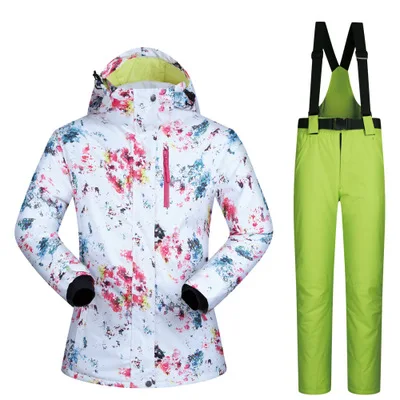 Color 7 MUTUSNOW женский лыжный костюм сноуборд куртка брюки ветрозащитный водонепроницаемый тепловой утолщаются женская зимняя одежда брючный костюм комплект - Цвет: Color 7