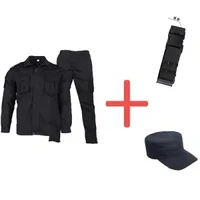 autumn winter black military tactical military uniform tactical unit unified clothes outside soldier
