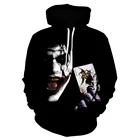 Белая толстовка с принтом игральных карт, Джокер, модные толстовки клоуна с 3D принтом, брендовая мужская одежда, толстовка, забавный стиль, пуловер, куртка