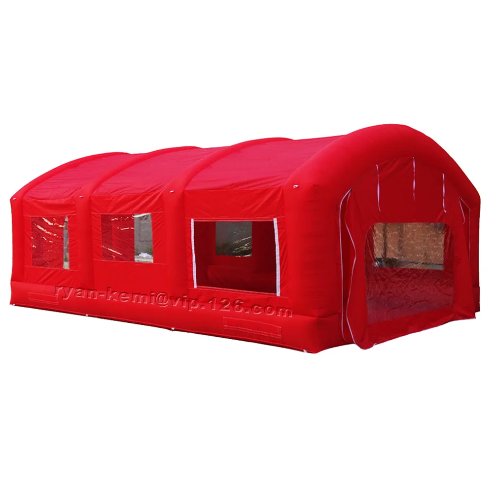 

7m 23ft Red Inflatable Spray Booth Outdoor Portable Inflatable Car Booth Tent For Car Components Painting With Filters