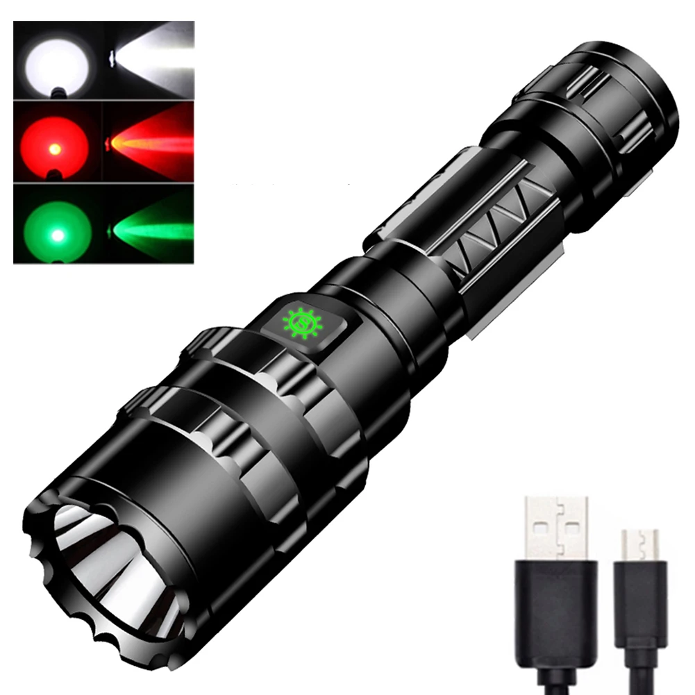 

High Bright Power XHP50.2 LED Flashlight Rechargeable Waterproof Torch Light Aluminum Alloy Camping Hunting Flash Light