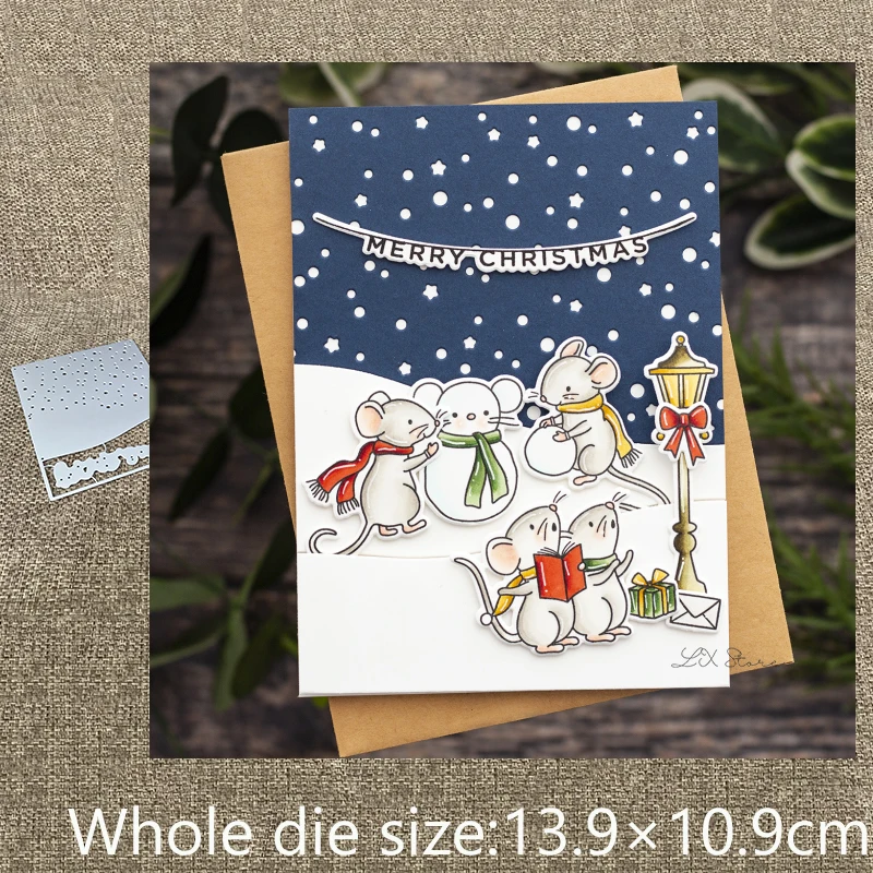 Металлические штампы XLDesign для рукоделия вырезания рамка снежинок украшение