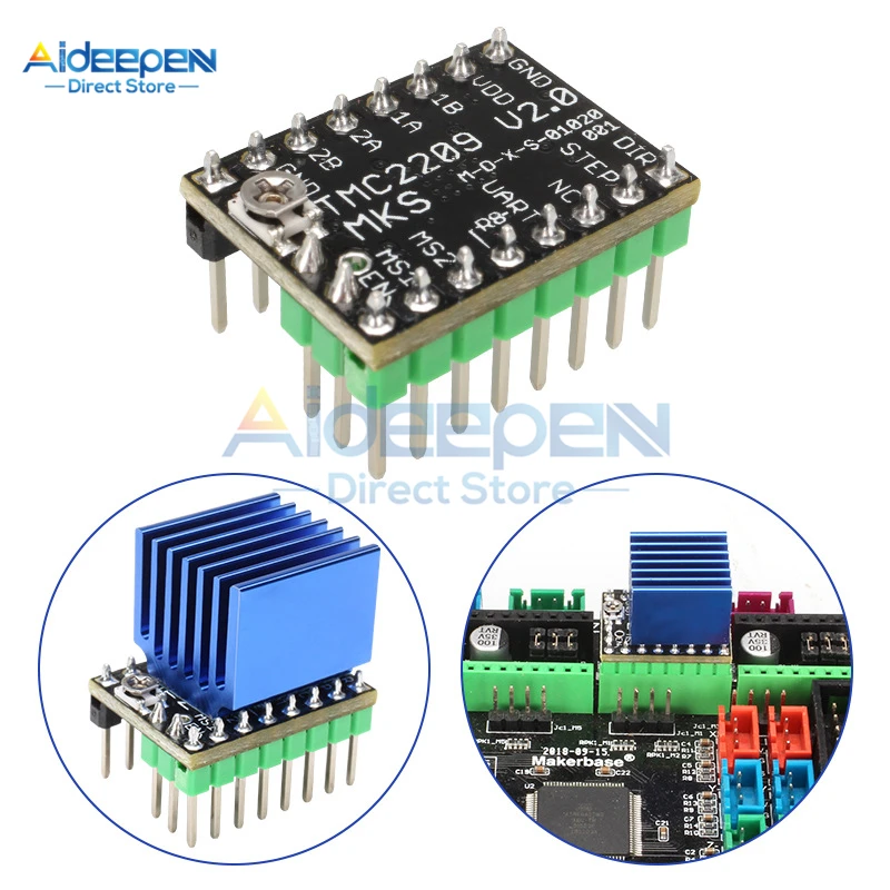 

New MKS TMC2209 2209 Stepper Motor Driver StepStick 3d printer parts 2.5A UART ultra silent For SGen_L Gen_L Robin Nano