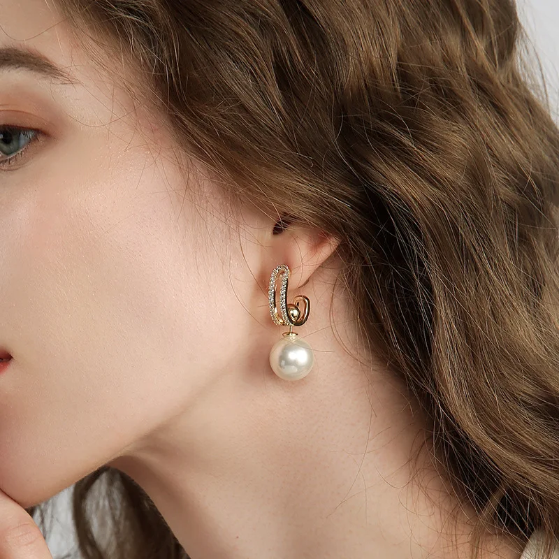 

2022 New Tide Autumn Winter Network Red Shell Pearl Earrings For Woman 2021 New Fashion Korean Jewelry Temperament Gifts
